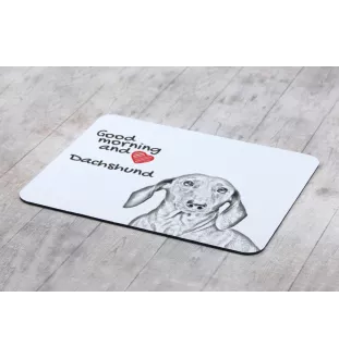 Dachshund Wire-haired, Wiener dog, Badger dog - mouse pad with print, personalized dog-themed mouse pad, unique gadget for an office worker by Art-Dog brand