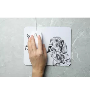 Dachshund Wire-haired, Wiener dog, Badger dog I - mouse pad with print, personalized dog-themed mouse pad, unique gadget for an office worker by Art-Dog brand