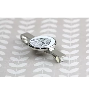 Dachshund Wire-haired, Wiener dog, Badger dog - tie clip with a dog, personalized tie clip, a unique gift for a man from the Art-Dog brand