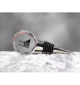 Tervueren Belgischer Schäferhund - Flaschenverschluss, Weinverschluss aus Kristall mit Foto, personalisiertes Geschenk für Barkeeper der Marke Art-Dog