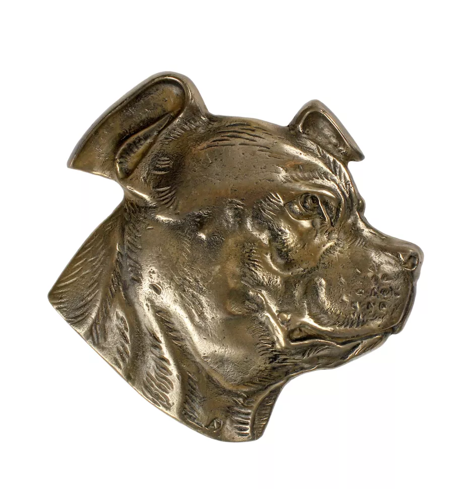 Staffordshire Bull Terrier, Staffordshire Bullterrier - Gedenktafel mit Hund, personalisierten Dank, Auszeichnung, Diplom mit Widmung der Marke Art-Dog
