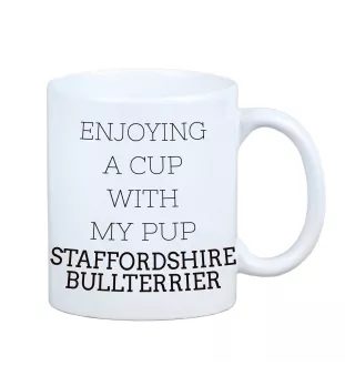 Staffordshire Bull Terrier, Staffie - tasse avec une photo et un motif de chien géométrique Art-Dog