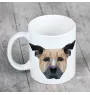 Staffordshire Bull Terrier, Staffie - tasse avec une photo et un motif de chien géométrique Art-Dog