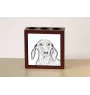 Dachshund Rauhhaar, Dackel, Teckel - Stifthalter mit Hund, Schreibtischorganizer mit Aufdruck, personalisierte Schreibtischdekoration der Marke Art-Dog