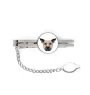 Staffordshire Bull Terrier, Staffy - geometric tie clip with a picture and inscription from Art-Dog