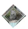 Tervueren Belgian Shepherd Dog, Tervueren Belgian Sheepdog - crystal cube with a photo, photo of a horse in crystal, cubic paperweight from Art-Dog brand