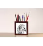 Dachshund Rauhhaar, Dackel, Teckel I - Stifthalter mit Hund, Schreibtischorganizer mit Aufdruck, personalisierte Schreibtischdekoration der Marke Art-Dog