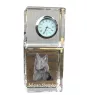 Tervueren Belgischer Schäferhund - Kristalluhr mit Foto, Hundebild im Kristall, personalisierte Schreibtischuhr von Art-Dog.
