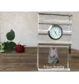 Tervueren Belgian Shepherd Dog, Tervueren Belgian Sheepdog - glass clock with a photo, photo of a dog in crystal, personalized standing office clock by Art-Dog brand