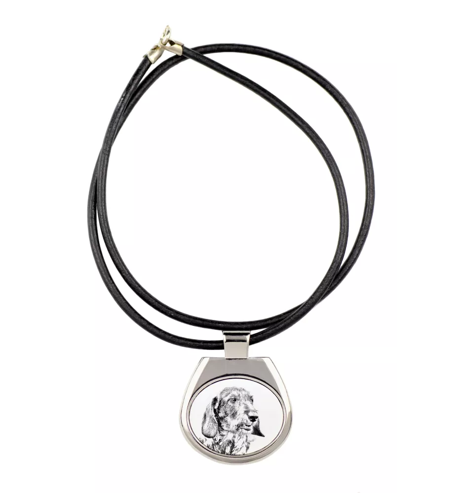 Dachshund Wire-haired, Wiener dog, Badger dog I - dog necklace, personalized pendant with a photo, unique necklace for women and men by Art-Dog brand
