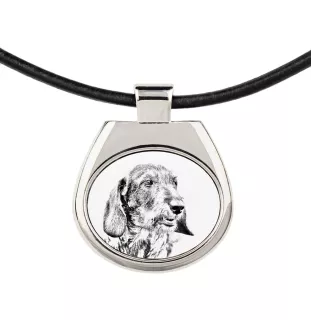 Dachshund Wire-haired, Wiener dog, Badger dog I - dog necklace, personalized pendant with a photo, unique necklace for women and men by Art-Dog brand