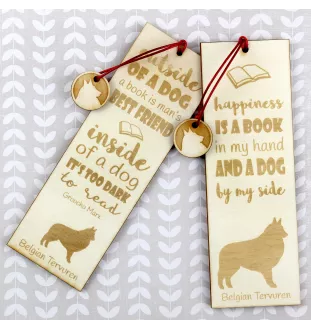 Tervueren Belgian Shepherd Dog, Tervueren Belgian Sheepdog - dog bookmark, personalized bookmark, dog gadget for Art-Dog brand readers