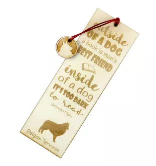 Tervueren Belgischer Schäferhund - Lesezeichen mit Hund, personalisiertes Lesezeichen, Geschenk für Bücherwurm von der Marke Art-Dog