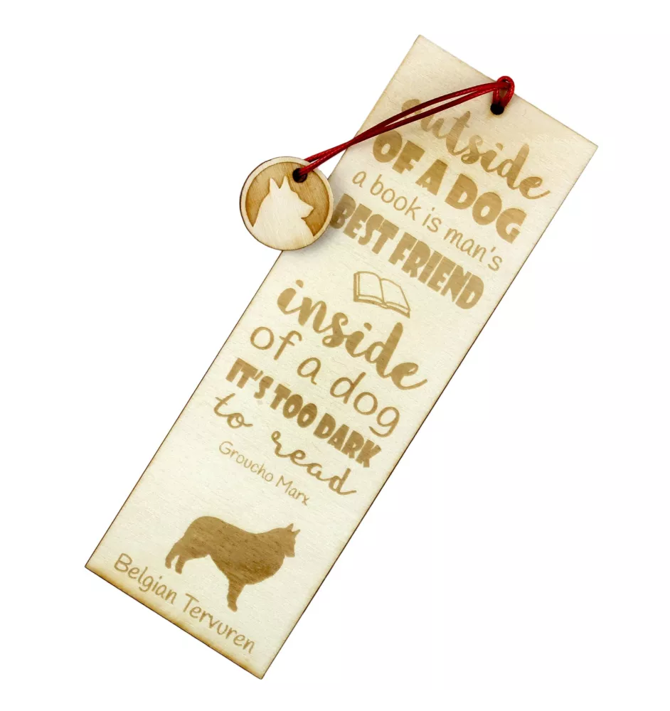 Tervueren chien de berger belge - marque-page pour livre avec chien, marque-page personnalisé, cadeau pour les amateurs de livres de la marque Art-Dog