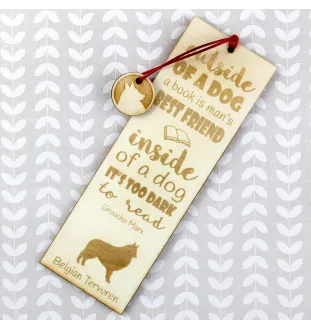 Tervueren Belgian Shepherd Dog, Tervueren Belgian Sheepdog - dog bookmark, personalized bookmark, gift for bookworm from Art-Dog brand