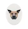 Staffordshire Bull Terrier, Staffie - une plaque avec une photo et un motif géométrique de la marque Art-Dog