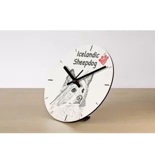 Dachshund Rauhhaar, Dackel, Teckel - Wanduhr mit Hund, Regal Uhr mit Druck, personalisierte Hausdekoration von Art-Dog.