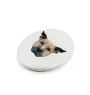 Staffordshire Bull Terrier, Staffy - a plate with a geometric design and the brand name Art-Dog