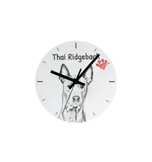 Dachshund Rauhhaar, Dackel, Teckel I - Wanduhr mit Hund, Regal Uhr mit Druck, personalisierte Hausdekoration von Art-Dog.