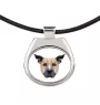 Staffordshire Bull Terrier, Staffordshire Bullterrier - Halskette mit einem Foto und einem geometrischen Schriftzug der Marke Art-Dog