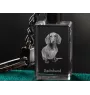 Dachshund Rauhhaar, Dackel, Teckel - Schlüsselanhänger aus Kristall mit Hundefoto, beleuchteter Schlüsselanhänger, einzigartiges Geschenk der Marke Art-Dog
