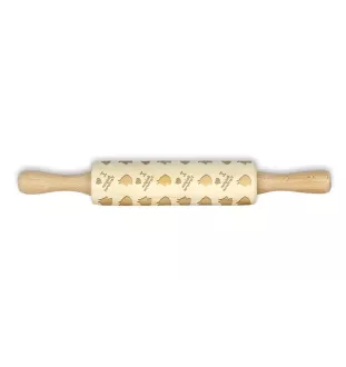 Tervueren Belgian Shepherd Dog, Tervueren Belgian Sheepdog - small rolling pin with a dog pattern, a rolling pin for children's dough, decorating ceramic clay by Art-Dog brand