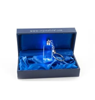 Teckel à poil dur, Chien-saucisse I - Porte-clés en cristal avec photo de chien, porte-clés lumineux, cadeau unique de la marque Art-Dog