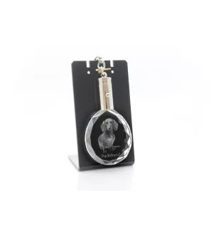 Dachshund Rauhhaar, Dackel, Teckel - Anhänger mit einem Foto eines Hundes, Schlüsselanhänger aus Kristall in einer Geschenkbox, ein einzigartiges Geschenk von Art-Dog