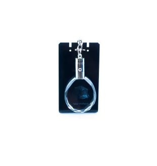 Jamnik szorstkowłosy I brelok do kluczy owalny z psem Art-Dog