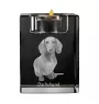 Dachshund Wire-haired, Wiener dog, Badger dog - Candle holder with dog photo, crystal tealight holder, personalised gift by Art-Dog brand