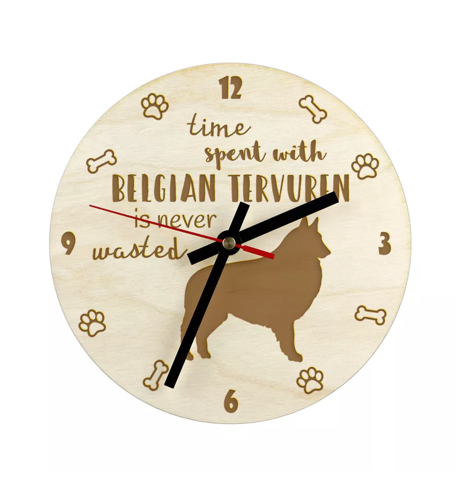Tervueren Owczarek belgijski zegar ze sklejki większy Art-Dog