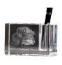 Dachshund Wire-haired, Wiener dog, Badger dog I - Pen stand, crystal organiser with dog photo, unique desk decoration by Art-Dog brand