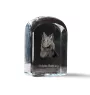 Tervueren chien de berger belge - un cube de cristal avec une photo, une photo de chien dans le cristal, un presse-papiers cubique de la marque Art-Dog