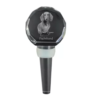 Dachshund Rauhhaar, Dackel, Teckel - Kristallflaschenverschluss, einzigartiger Weinverschluss mit Foto, personalisiertes Geschenk für Sommelier der Marke Art-Dog