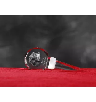 Dachshund Rauhhaar, Dackel, Teckel I - Kristallflaschenverschluss, einzigartiger Weinverschluss mit Foto, personalisiertes Geschenk für Sommelier der Marke Art-Dog