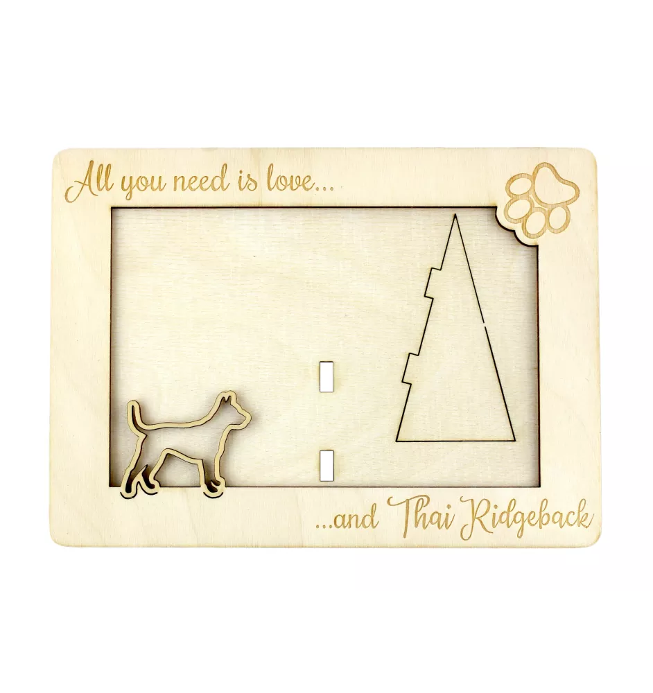 Thai Ridgeback, Chien thaïlandais à crête dorsale - Cadre photo, cadre en bois gravé, un joli gadget pour l'amoureux des chiens par Art-Dog