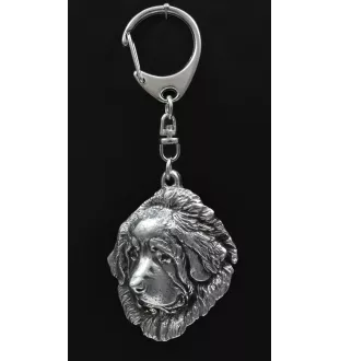 Dogue du Tibet, mastiff du Tibet - Porte-clés argenté avec chien, décoration de sac à main, pendentif de sac à dos par la marque Art-Dog