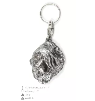 Tibetan Mastiff, Do khyi - Silver-plated dog pendant, handbag decoration, backpack pendant by Art-Dog brand