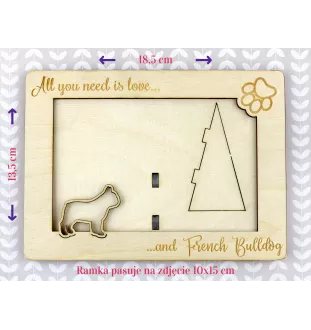 Thai Ridgeback - Photo frame, engraved wooden frame, a lovely gadget for the dog lover by Art-Dog