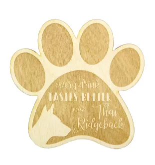 Thai Ridgeback, Chien thaïlandais à crête dorsale - Sous-verre mug, sous-verre gravé avec chien, cadeau pour amoureux des chiens par la marque Art-Dog