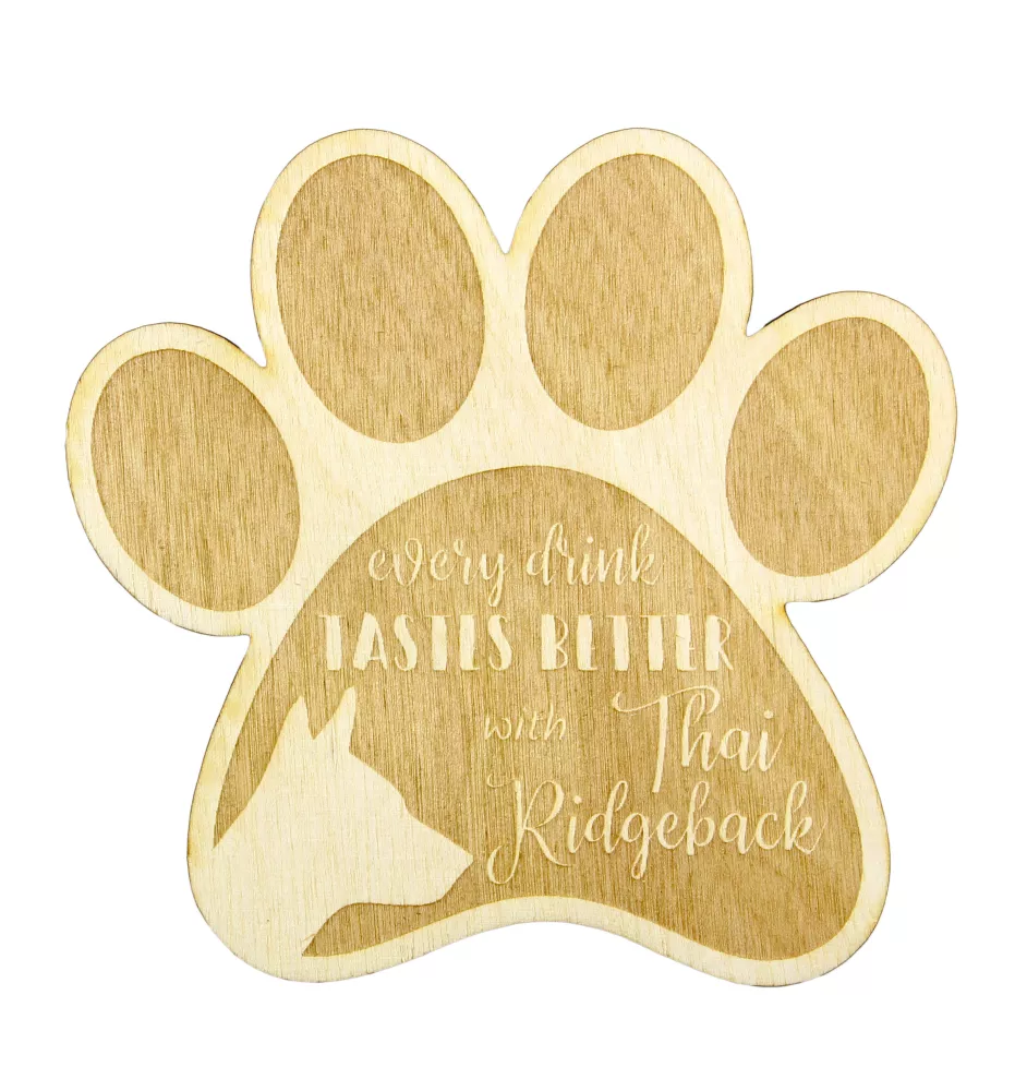 Thai Ridgeback - Mug coaster, engraved coaster with dog, gift for dog lover by Art-Dog brand