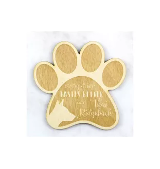 Thai Ridgeback - Mug coaster, engraved coaster with dog, gift for dog lover by Art-Dog brand