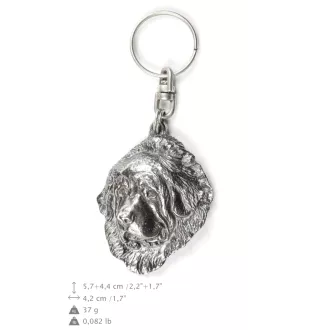 Do khyi, Tibetdogge, Tibetanische Dogge, Tibetmastiff - Versilberter Anhänger mit einem Hund in einer dekorativen Box, Handtaschenschmuck, Rucksackanhänger der Marke Art-Dog