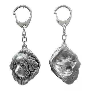 Do khyi, Tibetdogge, Tibetanische Dogge, Tibetmastiff - Versilberter Schlüsselanhänger mit Hund in einer Geschenkbox, Handtaschenschmuck, Rucksackanhänger der Marke Art-Dog