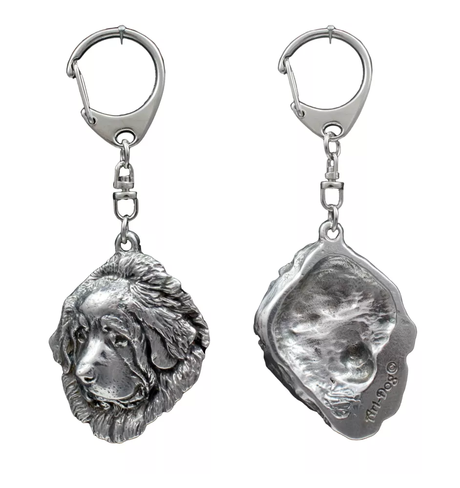 Do khyi, Tibetdogge, Tibetanische Dogge, Tibetmastiff - Versilberter Schlüsselanhänger mit Hund in einer Geschenkbox, Handtaschenschmuck, Rucksackanhänger der Marke Art-Dog