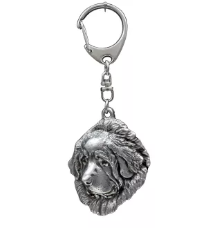 Do khyi, Tibetdogge, Tibetanische Dogge, Tibetmastiff - Versilberter Schlüsselanhänger mit Hund in einer Geschenkbox, Handtaschenschmuck, Rucksackanhänger der Marke Art-Dog