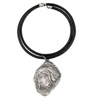 Tibetan Mastiff, Do khyi - Necklace with dog, silver-plated pendant for dog fan, unique jewelry by Art-Dog brand