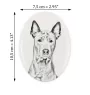Thai Ridgeback, Thailand-Ridgeback - Gedenktafel mit einem Foto eines Hundes, Grabplatte mit Druck, personalisierte ovale Platte der Marke Art-Dog