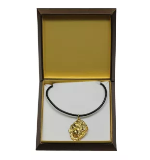 Do khyi, Tibetdogge, Tibetanische Dogge, Tibetmastiff - Hundehalsband in Geschenkbox, vergoldeter Anhänger für Hundefans, auffälliger Schmuck von Art-Dog