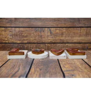 Dachshund Wire-haired, Wiener dog, Badger dog - wooden LOVE sign, interior decoration with a dog, charming ornament for the shelf by Art-Dog brand